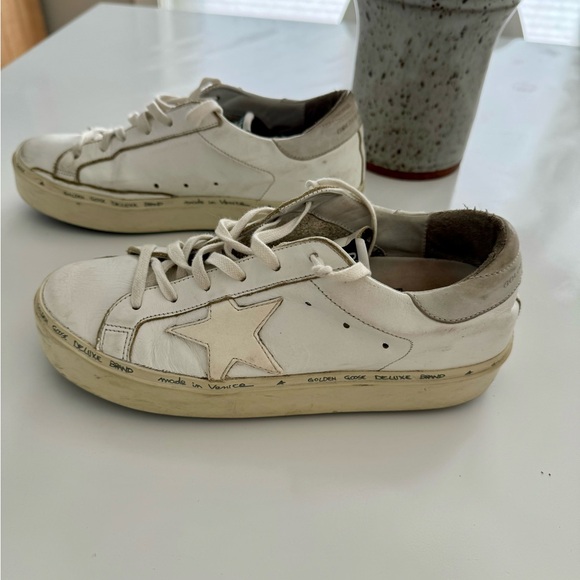 Golden Goose Leather Distressed Accent Sneakers - Picture 3 of 5